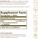 Solgar Msm 1000 Mg - 120 Tablets, Pack Of 2 - Supports Joints & Connective Tissue - Non-Gmo, Vegan, Gluten Free, Dairy Free, Kosher, Halal - 240 Total Servings