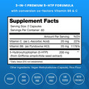 5-Htp 200Mg | 120 Vegan Capsules | 5 Htp Supplement To Support Stress Relief, Brain Health, Enhanced Mood, Sleep & Serotonin | Pure 5Htp 100Mg Pills Plus Co-Factors Vitamin B6 & Vitamin C