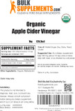 BulkSupplements.com Organic Apple Cider Vinegar Powder - Apple Cider Vinegar Supplement, ACV for Digestive Support, Apple Cider Vinegar Organic - Vegan-Friendly, 500mg per Serving, 1kg