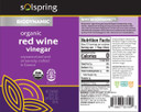 Solspring Biodynamic Red Wine Vinegar, 16.9 Fl. Oz. (500 Ml), Unpasteurized, Crafted In Greece, Certified Usda Organic, Regenerative, Vegan, Gluten Free, Soy Free, Dr. Mercola