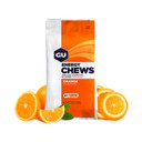 Gu Energy Chews, Orange Energy Gummies With Electrolytes, 12 Bags (24 Servings Total)