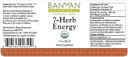 Banyan Botanicals 7 Herb Energy - Organic Liquid Extract - 1 Oz - Caffeine-Free, Natural Energy Support