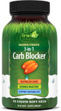 Irwin Naturals Maximum Strength 3-In-1 Carb Blocker - Neutralize Carbohydrates - 75 Liquid Softgels