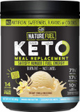Nature Fuel Keto Meal Replacement Powder - Gluten Free With Coconut Oil Mcts And Grass-Fed Butter - Creamy Vanilla Milkshake - 14 Servings - Pantry Friendly, 17.1 Fl Oz