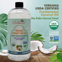 Verdana Usda Certified Organic Coconut Mct Oil Fractionated Coconut Oil  100% Pure With No Palm Kernel Used  Kosher, Food Grade, Vegan, Non-Gmo  Great For Keto And Paleo Diets  32 Fl Oz