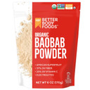 Betterbody Foods Organic Baobab Powder With Electrolytes, Iron, And Vitamin C (6 Oz.)