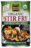 Native Forest Organic Stir Fry Asian Vegetable Medley, Usda Certified Organic, Soy Free, Gluten Free & Non-Gmo, 14 Oz (Pack Of 6)