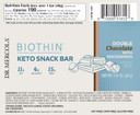 Dr. Mercola, Biothin Keto Snack Bars, Double Chocolate 1 Box (12 Bars), Chocolate Coated Ketogenic Nutrition Bars, Non Gmo, Soy Free, Gluten Free
