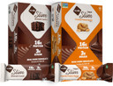 Nugo Slim 24Ct Variety - Crunchy Peanut Butter 12 Bars & Brownie Crunch 12 Bars, 16G Protein, Keto Friendly, Gluten Free, 24 Count