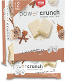 Power Crunch Protein Wafer Bars, High Protein Snacks With Delicious Taste, Cinnamon Roll, 1.4 Ounce (12 Count)