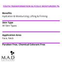 M.A.D Skincare Anti-Aging Youth Transformation Glycolic Moisturizer 7%