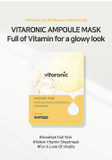 Snp Prep - Vitaronic Ampoule Korean Sheet Mask - Nourishing & Moisturizing Effects For All Skin Types - 10 Sheets - Best Gift Idea For Mom, Girlfriend, Wife, Her, Women