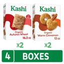 Kashi Cold Breakfast Cereal, Family Breakfast, Organic Fiber Cereal, Variety Pack (4 Boxes)