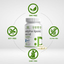Alpha Lipoic Acid 1,000Mg, 180 Veggie Capsules  50/50 R-Ala & S-Ala For Max Bioavailability  Antioxidant Supplement  Energy & Nervous System Support  Non-Gmo
