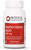 Protocol Alpha-Lipoic Acid 250Mg - Ala - Glutathione Production Supplement - 90 Veg Caps
