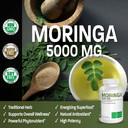 Bronson Moringa Oleifera 5000 Mg Powder Capsules Extra High Potency 50:1 Extract Energizing Superfood Antioxidant, 120 Vegetarian Capsules