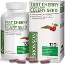 Bronson Tart Cherry Extract + Celery Seed Capsules - Powerful Uric Acid Cleanse, Joint Mobility Support & Muscle Recovery Supplement - Non Gmo Formula, 120 Vegetarian Capsules120 Count (Pack Of 1)