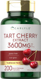 Carlyle Tart Cherry Extract Capsules | 200 Count | Non-Gmo And Gluten Free Formula | Traditional Herb Supplement