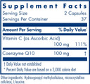 Allergy Research Group Coenzyme Q10 With Vitamin C - 50 Mg - 75 Vegetarian Capsules
