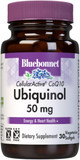 Bluebonnet Nutrition Cellular Active Coq10 Ubiquinol 50 Mg Vegetarian Softgels, Heart Health & Cellular Health, Ubiquinol From Kaneka, Non Gmo, Gluten Free, Soy Free, Milk Free, 30 Vegetarian Softgels
