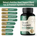 Heart Supplement with CoQ10, Vitamins, and Natural Extracts Like Hawthorne, Resveratrol, for Heart Health Support & L-Arginine to Support Nitric Oxide Creation and Energy Production - 60 Capsules