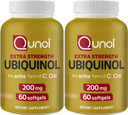 Qunol Ubiquinol Coq10 200Mg Softgels, Qunol Ubiquinol 200Mg - Active Form Of Coenzyme Q10, Antioxidant For Heart Health - 60 Count (Pack Of 2)