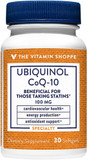 The Vitamin Shoppe Ubiquinol Coq-10 100Mg - Beneficial For Those Taking Statins  Supports Heart & Cellular Health And Healthy Energy Production, Essential Antioxidant  Once Daily (30 Softgels)30 Count (Pack Of 1)