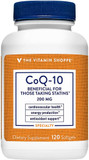 The Vitamin Shoppe Ubiquinol Coq-10 200Mg - Beneficial For Those Taking Statins  Supports Heart & Cellular Health And Healthy Energy Production, Essential Antioxidant  Once Daily (120 Softgels)