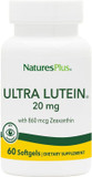Naturesplus Ultra Lutein - 20 Mg, 60 Softgels - Maximum Strength Antioxidant Eye Vitamin & Vision Supplement, Promotes Ocular Health - With Zeaxanthin - Gluten-Free - 60 Servings