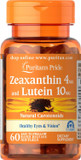Puritan'S Pride Zeaxanthin 4Mg With Lutein 10Mg, Supports Healthy Eyes And Vision*, 60 Ct