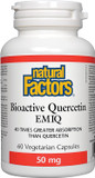 Natural Factors, Bioactive Quercetin Emiq 50 Mg With Vitamin C, Supports Sinus, Heart And Immune Health