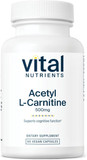 Vital Nutrients - Acetyl L-Carnitine - Supports Normal Brain Function - 60 Vegetarian Capsules Per Bottle - 500 Mg