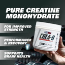 Ehplabs Crea-8 Creatine Monohydrate Powder - Creatine Powder For Building Lean Muscle Mass, Improves Strength & Power, Supports Brain Health - 100 Servings (500G)