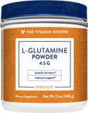 The Vitamin Shoppe L-Glutamine Powder 4.5G, A Free Form Amino Acid, Supports Muscle Recovery & Immune Health (12 Ounces Powder) The Vitamin Shoppe L-Glutamine Powder 4.5G, A Free Form Amino Acid, Supports Muscle Recovery & Immune Health (12 Ounces Powder)