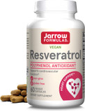 Jarrow Formulas Resveratrol 100 Mg - 60 Veggie Capsules - Resveratrol + Vitamin C Supplement - Antioxidant, Cardiovascular, Anti-Aging Support - 60 Servings60 Servings (Pack Of 1)