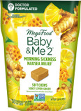 Megafood Baby & Me 2 Prenatal Morning Sickness Relief Soft Chews -With Real Ginger And Vitamin B6 - Vegetarian - Made Without 9 Food Allergens - Honey Lemon Ginger Flavor - 30 Chews