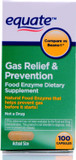 Equate Gas Bloating Relief And Prevention, Food Enzyme Dietary Supplement, 300 Count