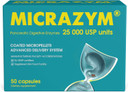 Micrazym Avva Pharm Pancreatic Enzymes - 25,000 Usp Effective Pancreatic Enzyme Supplements - Digestive Enzymes For Digestion - 50 Fast-Acting Capsules With Amylase, Lipase And Protease