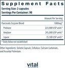 Vital Nutrients Pancreatic Enzymes 1000Mg (Full Strength) | Pancreatin Digestion Supplement With Protease, Amylase & Lipase | Digestive Enzymes | Gluten, Dairy, And Soy Free | 180 Capsules Vital Nutrients Pancreatic Enzymes 1000Mg (Full Strength) | Pancreatin Digestion Supplement With Protease, Amylase & Lipase | Digestive Enzymes | Gluten, Dairy, And Soy Free | 180 Capsules
