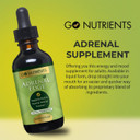 Go Nutrients Adrenal Edge - Cortisol Manager & Adrenal Support Supplement - Energy, Relaxation, Fatigue And Stress Relief - 9 Powerhouse Adaptogens For Adrenal Health - 2 Oz Liquid Drops