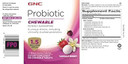 Gnc Probiotic Chewable With 1.5 Billion Cfus - Vanilla Berry, 100 Tablets, Daily Probiotic Support