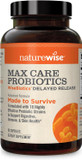 Naturewise Max Probiotics For Men & Women | Delayed Released Capsule 30 Billion Cfu With 12 Highly Effective Strains, Shelf Stable [2 Month Supply  60 Capsules]