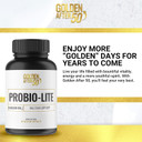 Golden After 50 Probio-Lite - For Gut Health And Digestion Support - Probiotics For Men And Women - 30 Gelatin Capsules - Probiotics For Occasional Heartburn, Gas, Indigestion