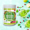 Healthy Delights Naturals - Organic Greens Plus Probiotics Powder - Naturally Boost Energy - Usda Organic - Delicious Berry Flavored - 30 Servings