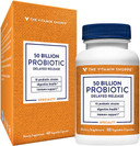 The Vitamin Shoppe Probiotic Delayed Release 50 Billion - with 10 Probiotic Strains to Support Digestive, Immune & Vaginal Health or Yeast Imbalance - Shelf Stable (60 Veggie Caps)