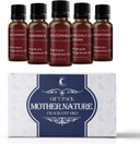 Mystic Moments | Mother Nature Fragrance Oil Gift Starter Pack 5X10Ml | Seaspray, Gardenia, Watermelon, Freshly Cut Grass, Rainforest | Perfect As A Gift