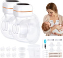 Breast Pump, Double Wearable Electric Breast Pump, Hands Free Breast Pump, 3 Modes & 9 Levels Portable Breast Pump Electrical, Led Display, 26Mm Flanges, 26Mm Flanges /19Mm 22Mm Inserts

Size: Double