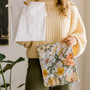 Breast Pump Bag Milk Storage Bags | Wet Dry Bag With Floral Pattern | Wet Bag For Breast Pump Parts | Size Of Pumping Bag 13" By 11" | Breast Pump | Iris & Ella