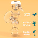 Tenscare Nouri Pump Manual Breast Pump With 2 Suction Levels For Comfortable Expression, Natural Bpa Free Solution With Breast Protectors, White