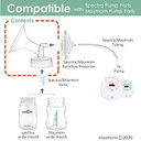 2 X 32Mm Maymom Wide Neck Pump Parts For Spectra S1/S2 Pumps Includes Wide Neck Flange Non Original Spectra Flange For Spectra Shield (Small Spectra Flange) (32Mm Two Flanges)